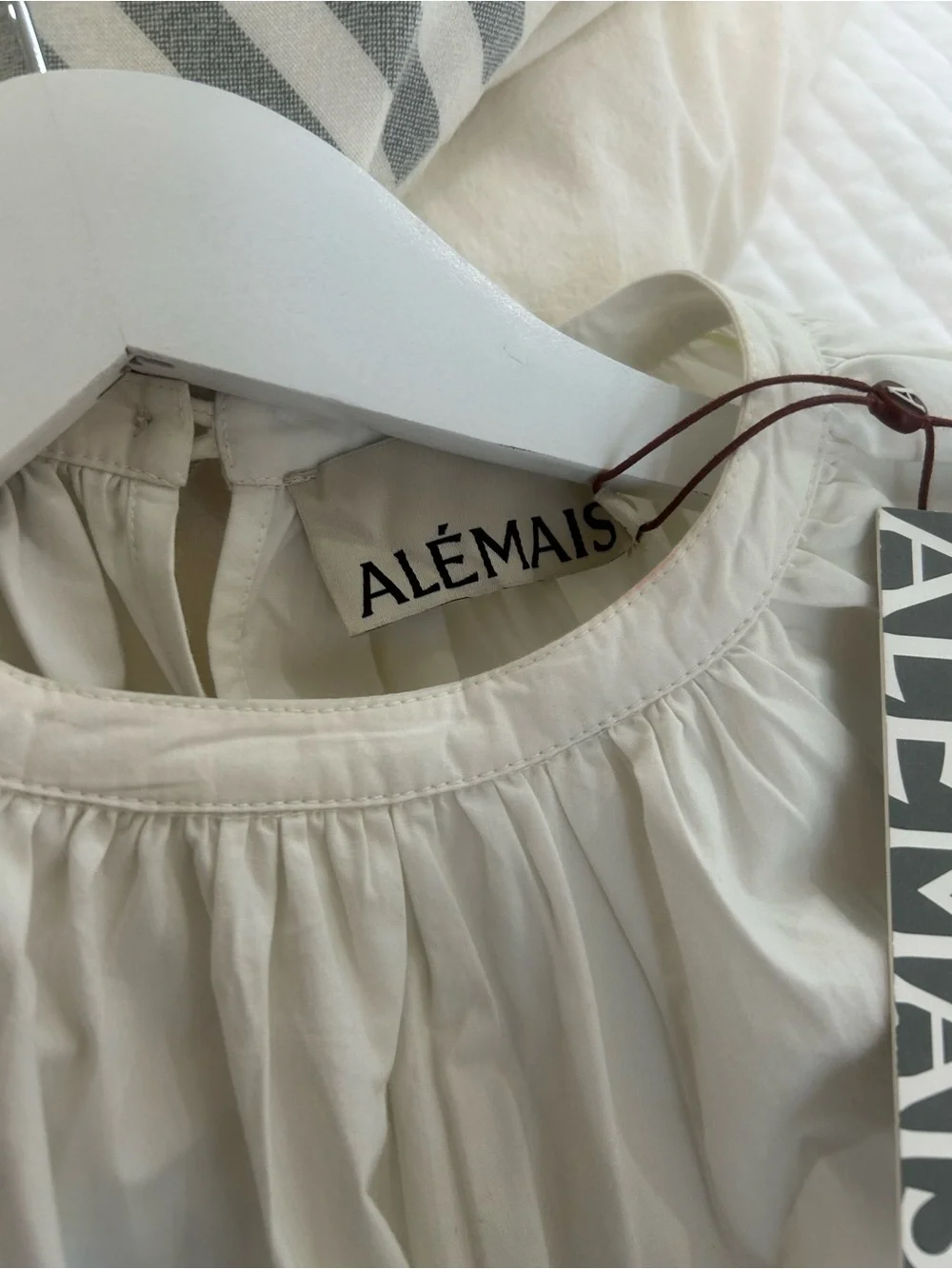 Alemais White Embroidered Mini Dress